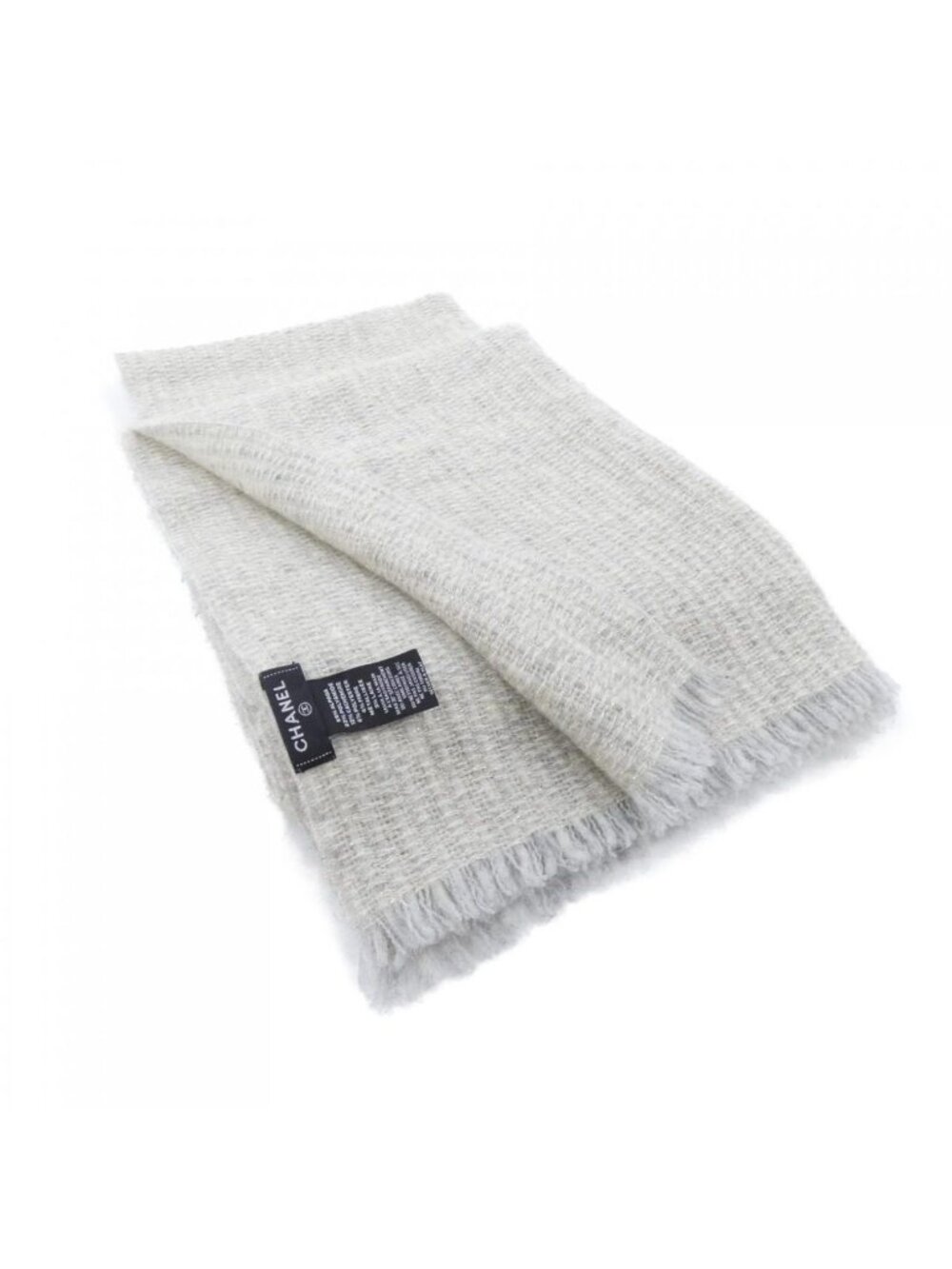 Chanel Shawl Scarf Gray